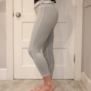 Albion fit leggings. White and black striped.